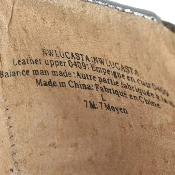 Nine West Metallic Gold Silver Ballet Flat Leather Round Toe Shoes Size 7 - Picture 11 of 14